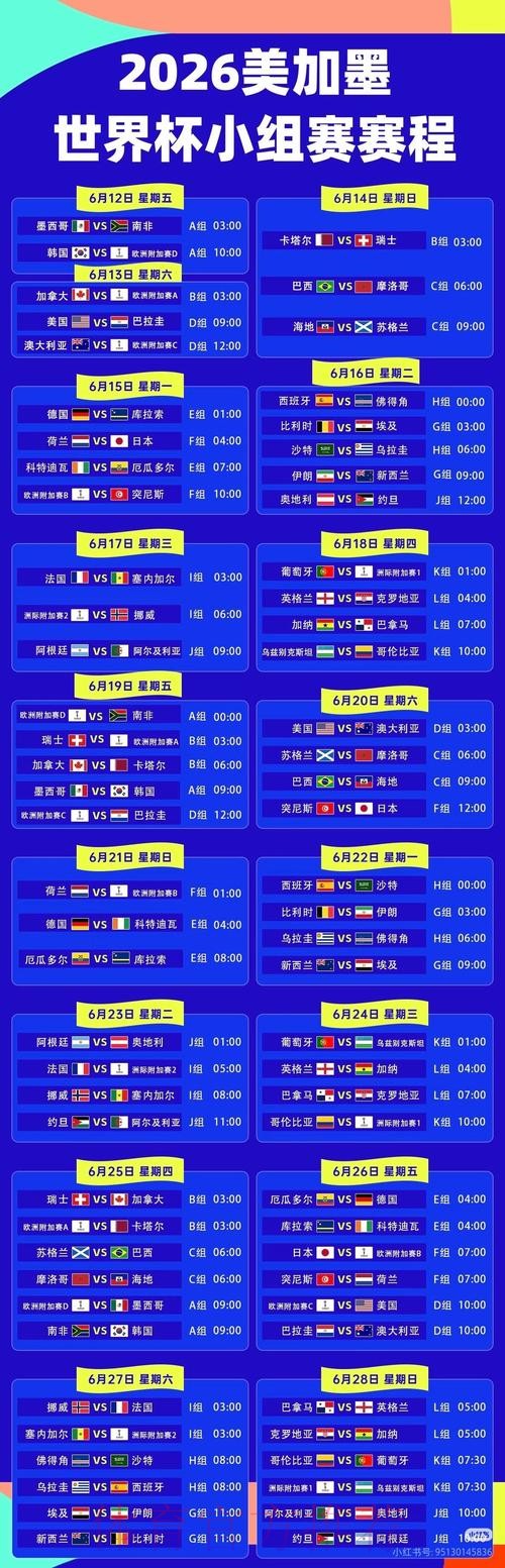 2026世界杯直播一览完整安排查询入口 2026世界杯直播一览完整安排查询入口